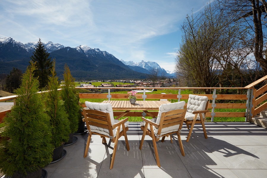 Chalet am Forsthaus Wallgau - Terrasse