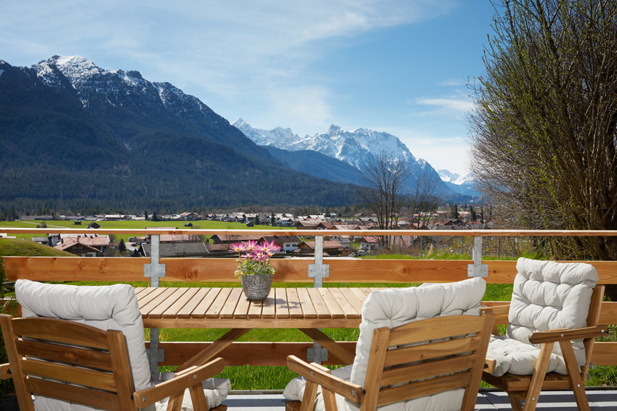 Chalet am Forsthaus Wallgau - Blick ins Karwendel