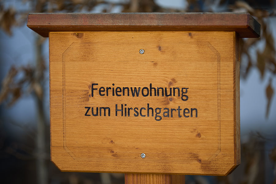 Parkplatz für Ferienwohnung zum Hirschgarten